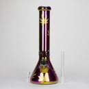 14" Leaf 7mm Glass Bong – Rainbow Oil Slick [AK080] Glass Bong Canadian Distributor