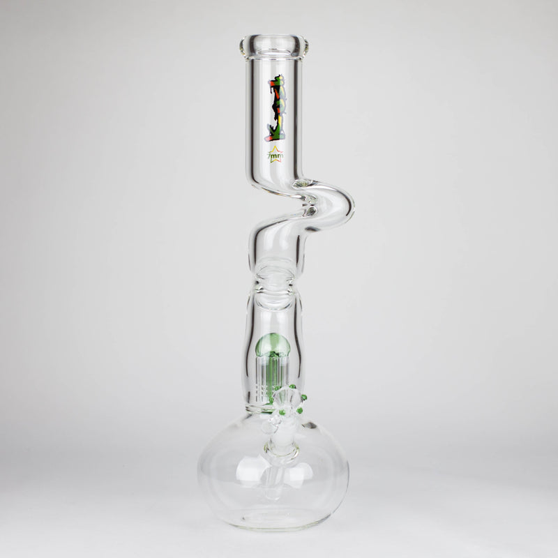 O Kush | 17" Zig-Zag Rasta 420 glass bong