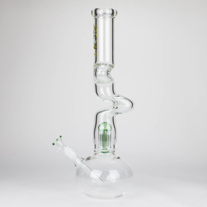 O Kush | 17" Zig-Zag Rasta 420 glass bong