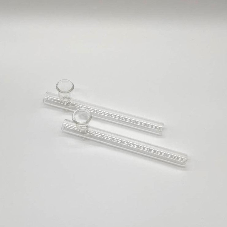 Steamroller Clear Glass Shotgun   Pipe 6" - 2PCS_2