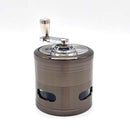 2.4" Hand Cranked Gunmetal Grinder 4 Pieces Box of 6 Display Pack NIBO Distribution