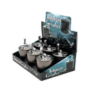 2.4" Hand Cranked Gunmetal Grinder 4 Pieces Box of 6 Display Pack NIBO Distribution