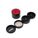 Spider Black Metal Grinder 52mm 4 parts Box of 12 Display Pack NIBO Distribution