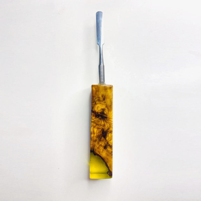 VOW | Olive wood epoxy dabber -Type A Cap · Dabber · Insert · Clip · Nail Variety Olive Wood Yellow
