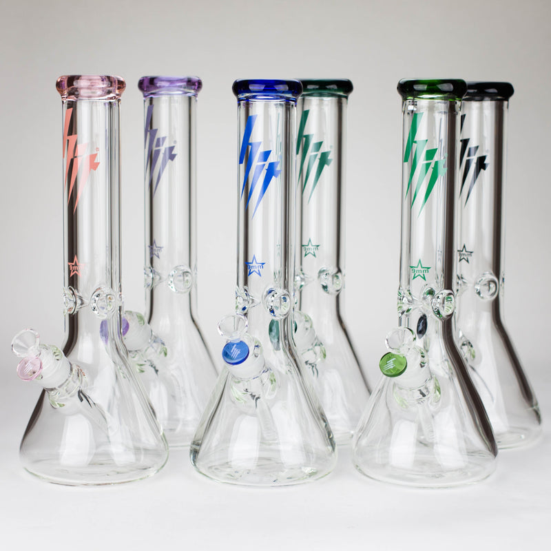 O HIT | 14" - 9mm Thick Glass Water Pipe [HIT703]