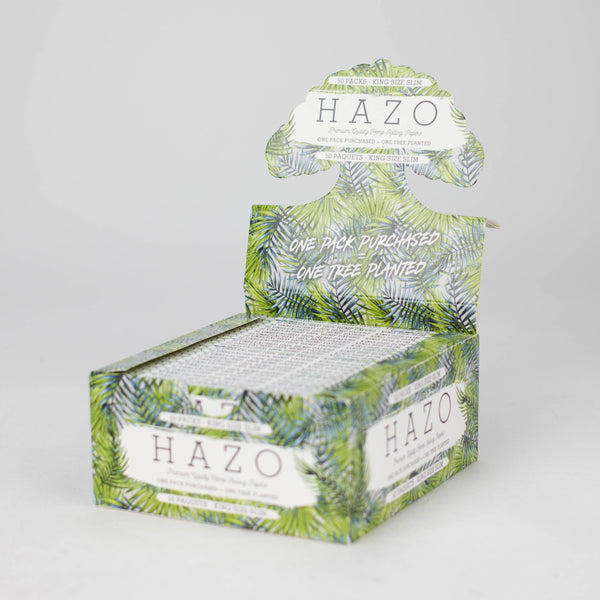 O  HAZO Hemp Rolling Papers | King Size Slim - Full Display of 50x Booklets | Plants 50 Trees!