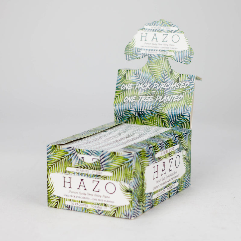 O HAZO Hemp Rolling Papers | 1 1/4" - Full Display of 50x Booklets | Plants 50 Trees!