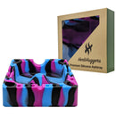 Herbhuggers | Premium Silicone Ashtray Featuring Center Tap Ash and Glassware Clearer with Accessory Organizing Slot Holders Silicone Ashtray Herbhuggers Cosmos (Blue