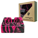 Herbhuggers | Premium Silicone Ashtray Featuring Center Tap Ash and Glassware Clearer with Accessory Organizing Slot Holders Silicone Ashtray Herbhuggers Stardust (Black