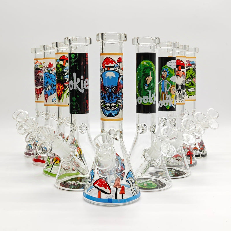 9" 4mm Assorted Characters Beaker Bong [093204P]_0