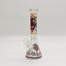 9" 4mm Assorted Characters Beaker Bong [093204P] Glass Bong Super Supplys Inc Design G
