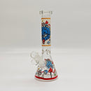 9" 4mm Assorted Characters Beaker Bong [093204P] Glass Bong Super Supplys Inc Design E