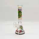 9" 4mm Assorted Characters Beaker Bong [093204P] Glass Bong Super Supplys Inc Design D