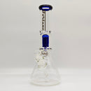 Fortune | 14" 7mm Tree Percolator Beaker Glass Bong [P145007] Glass Bong Fortune Blue