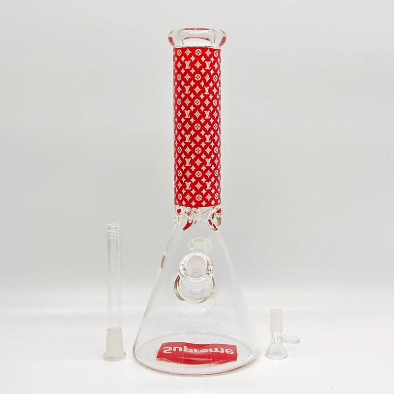 14" Stylish Designed 7mm Glow in the dark Glass Bong [LV145007]_7