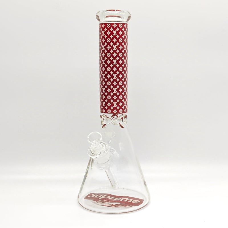 14" Stylish Designed 7mm Glow in the dark Glass Bong [LV145007]_4