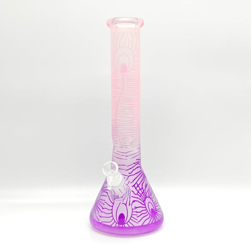 14" 5mm Abstract Design Beaker Glass Bong [LOT0072]_5