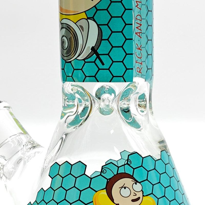 14" 7mm R&M Cartoon Beaker Glass Bong [P29]_10