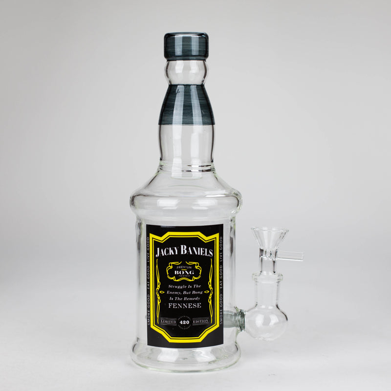 O 9" Liquor Bottle Glass Bong [MK-BB01]