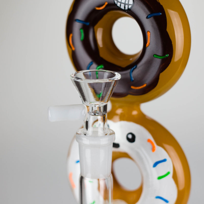 O 8.75" Double Donut Glass Bong [MK-BB04]