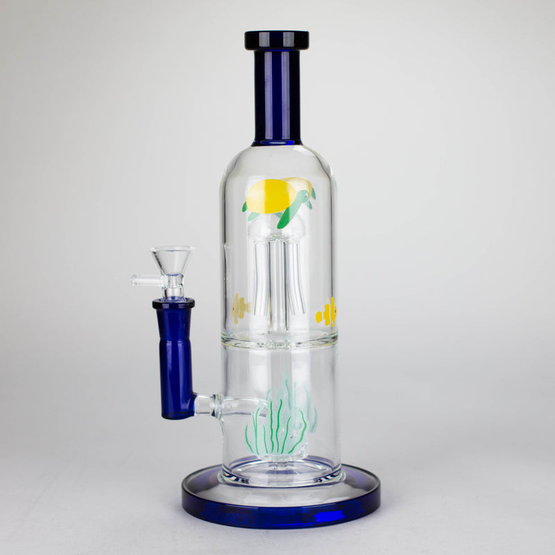 O 10.5" Tropical Ocean Glass Bong [MK-BB05]