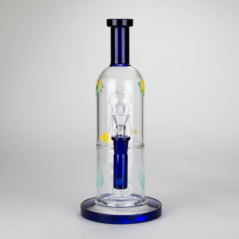 O 10.5" Tropical Ocean Glass Bong [MK-BB05]