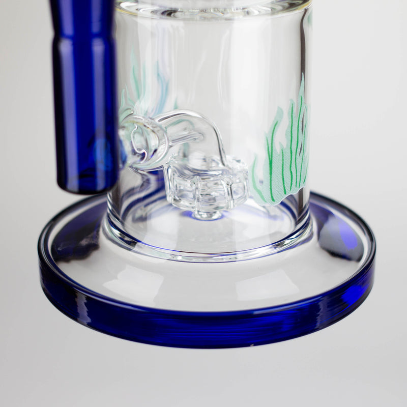 O 10.5" Tropical Ocean Glass Bong [MK-BB05]