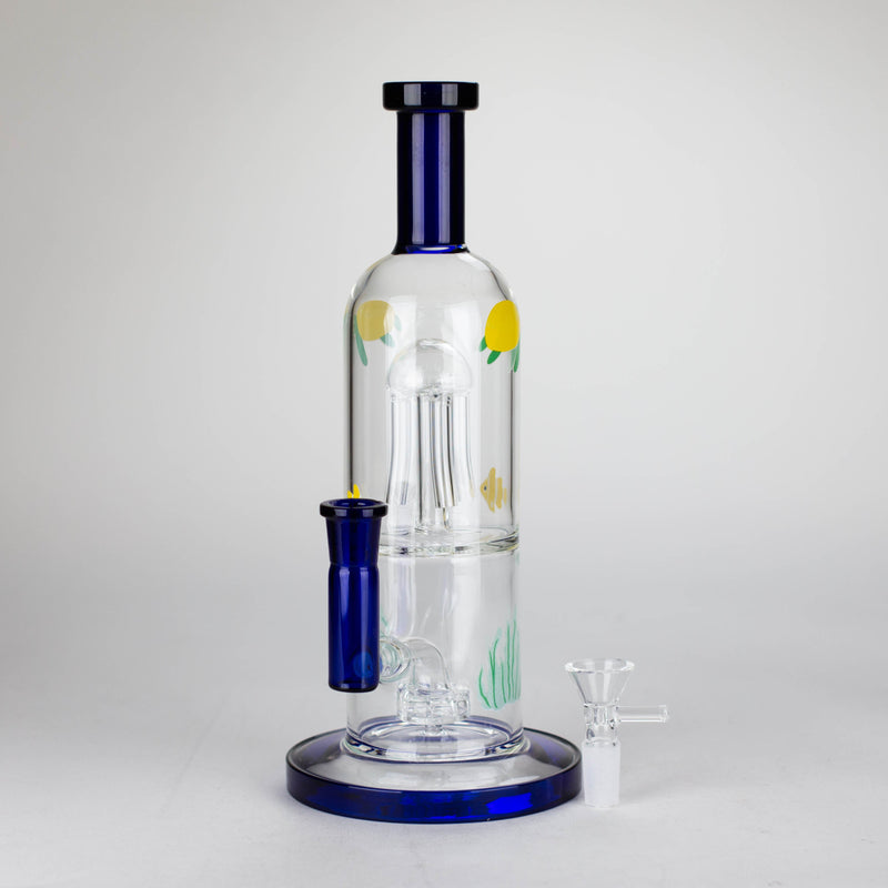 O 10.5" Tropical Ocean Glass Bong [MK-BB05]