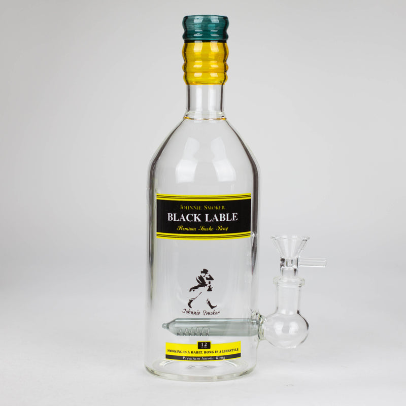 O 9" Liquor Bottle Glass Bong [MK-BB01]