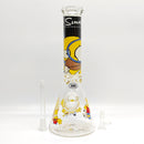 14" 9mm Cartoon Beaker Glass Bong [145009P] Glass Bong Super Supplys Inc