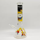 14" 9mm Cartoon Beaker Glass Bong [145009P] Glass Bong Super Supplys Inc