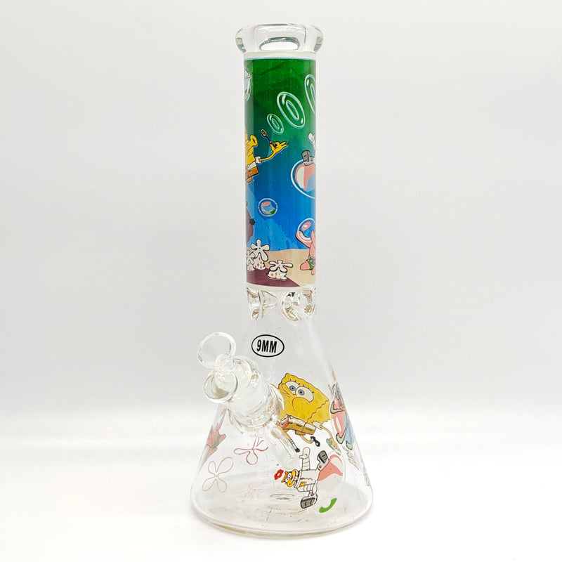 14" 9mm Cartoon Beaker Glass Bong [145009P]_2