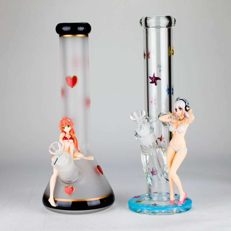 O 12" Figure Base Glass Bong