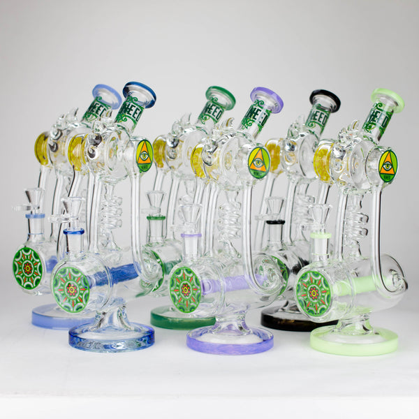 O WENEED | 12" Twisting Tide Glass Bong