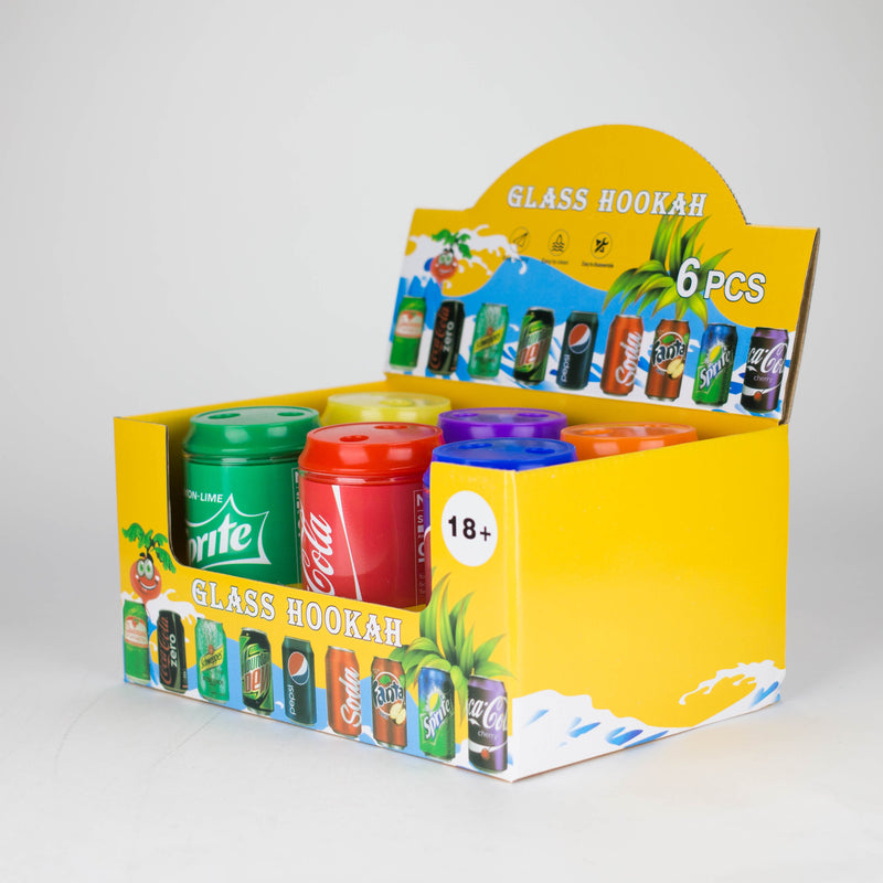 7.5" Glass Cola Bong – Soda Can Design (Box of 6) Glass Bong 777 Smoke