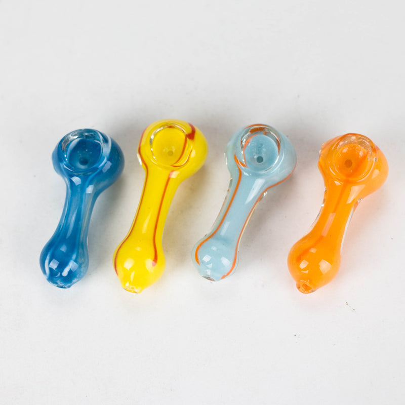 O 2.5" assorted color glass pipe Jar of 20