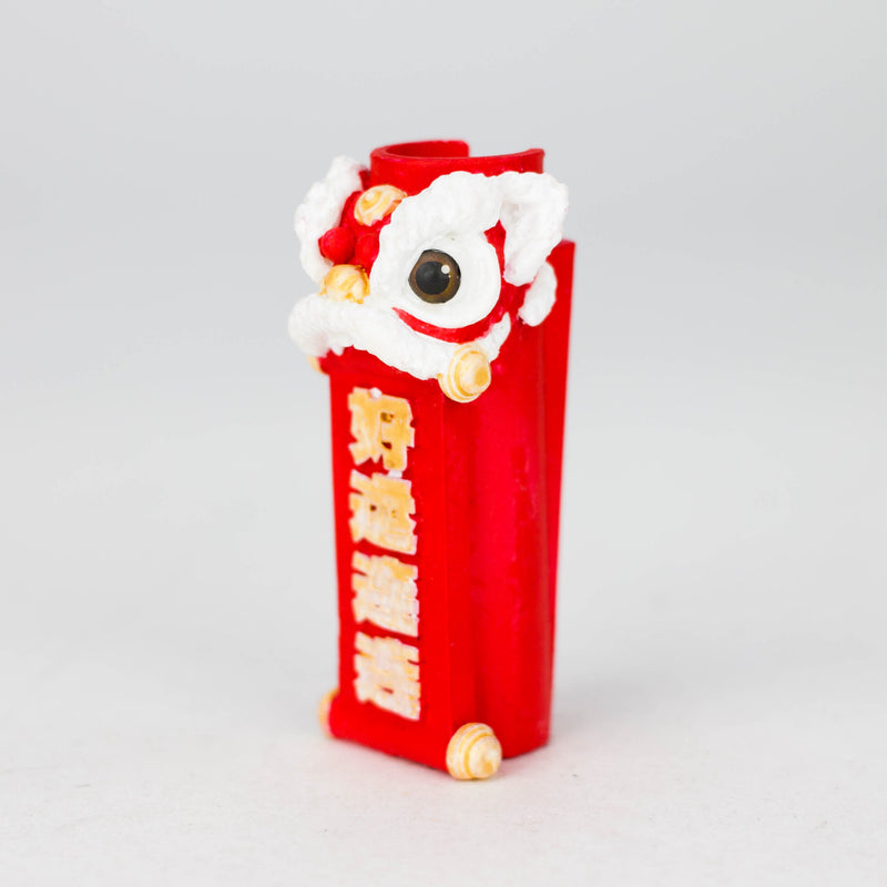 O Lion Dance 3D Lighter Case for Mini Clipper Lighter