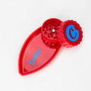 2" Plastic Tobacco Grinder with Tray Regular Grinder BANKA Red