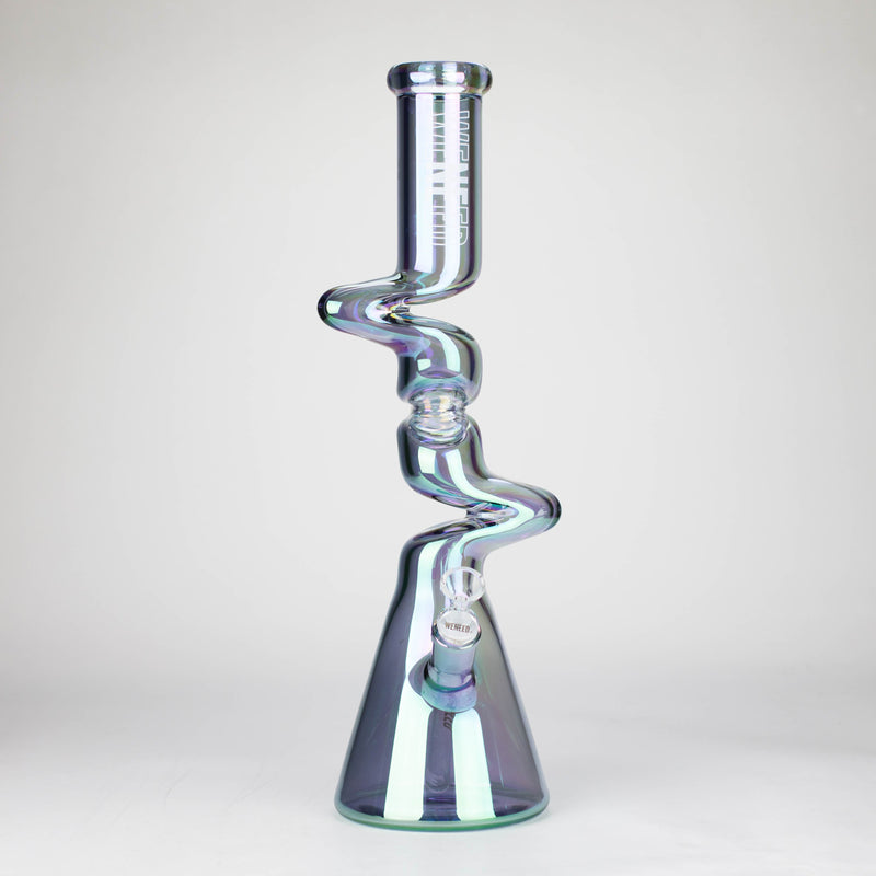 O WENEED | 17.5" Iridescent Ripple Glass Bong