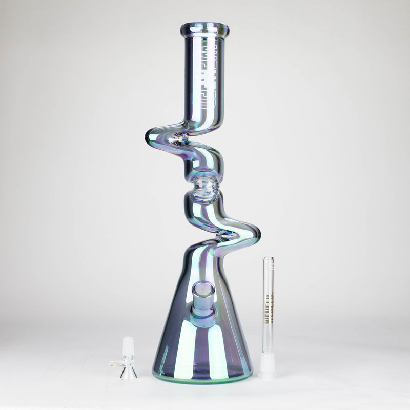 O WENEED | 17.5" Iridescent Ripple Glass Bong