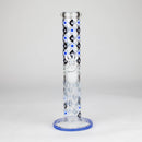 10" Color accented Staight Tube Glass Bong With Maple Leaf Design Glass Bong 777 Smoke