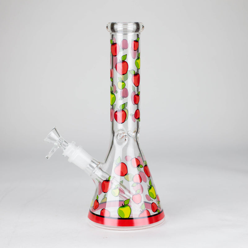 O 10" Glass Bong With Fruit Design