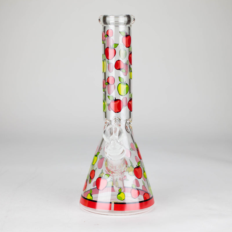 O 10" Glass Bong With Fruit Design