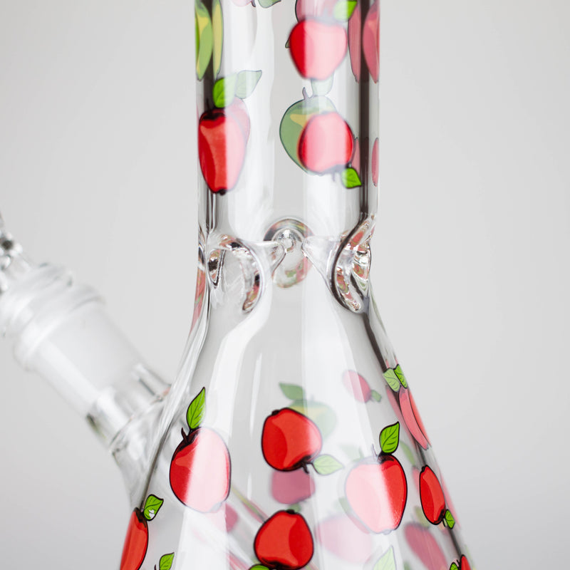 O 10" Glass Bong With Fruit Design