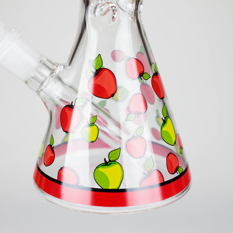 O 10" Glass Bong With Fruit Design