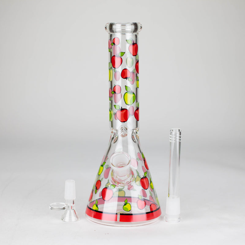 O 10" Glass Bong With Fruit Design