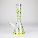 10" Glass Bong With Fruit Design Glass Bong 777 Smoke Avocado
