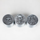 2" Metal Grinder Skull Design 4 Layers Box of 12 Display Pack 777 Smoke