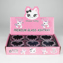 Premium Glass Kitten Ashtray Box of 6 Glass Ashtray 777 Smoke