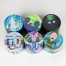 2.2" Metal Grinder 4 Layers with RM Design Box of 12 Display Pack 777 Smoke